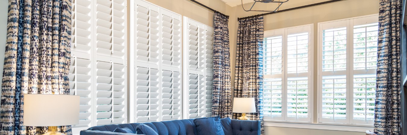 Interior shutters in Town 'n' Country family room